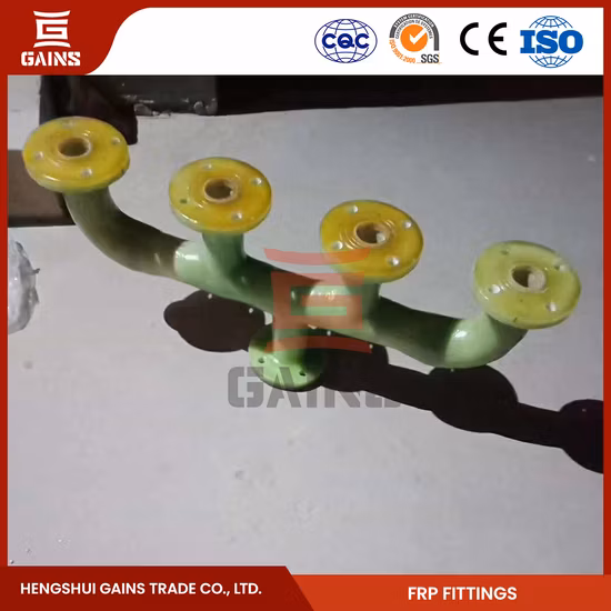 Прибыли производители фитингов из стеклопластика Армированные стекловолокном фитинги для труб Китай Фланцевый тройник из стеклопластика